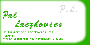 pal laczkovics business card